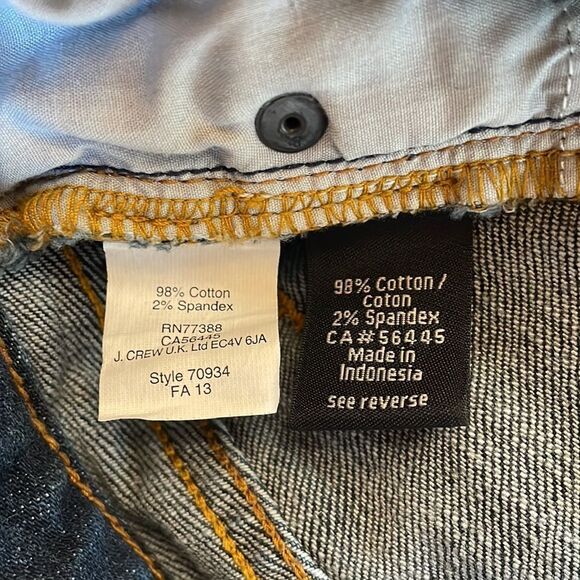 J. Crew Toothpick Jeans size 27 - Picture 6 of 6